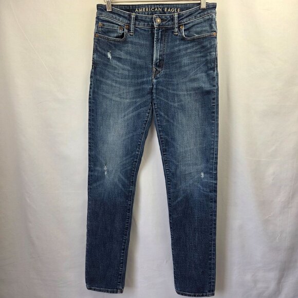 American Eagle Slim Fit Jeans Lightly Distressed Size 30x31 - Picture 1 of 14